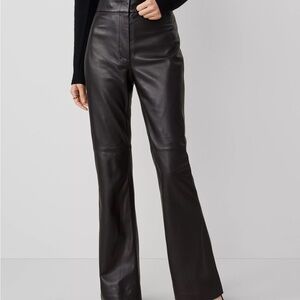 Ann Taylor Studio Collection Seamed Leather Trouser
